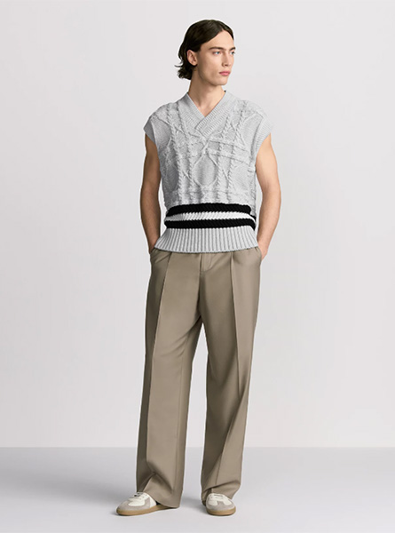 DIOR高仿男装 | 迪奥 A货服装  2025夏季DIOR新款 灰色Dior Icons 针织背心