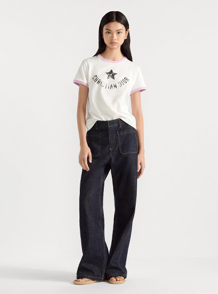 DIOR高仿女装 | 迪奥 A货服装  2025夏季DIOR新款 粉色Dioriviera T 恤