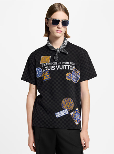 LV高仿男装 | 路易威登 A货服装  2025早秋LV新款 DAMIER 短袖圆领衫