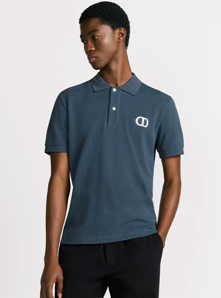 DIOR高仿男装 | 迪奥 A货服装  2025夏季DIOR新款 蓝色Polo 衫