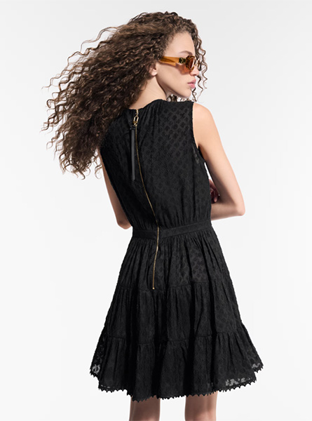 LV高仿女装 | 路易威登 A货服装  2025早秋LV新款 MONOGRAM 剪花层叠连衣裙