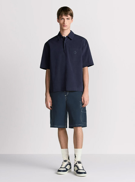 DIOR高仿男装 | 迪奥 A货服装  2025夏季DIOR新款 蓝色Polo 衫