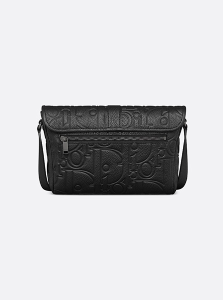 高仿DIOR包包 | A货迪奥男包 2025秋季DIOR新款 黑色中号 Dior Daily 翻盖信使包