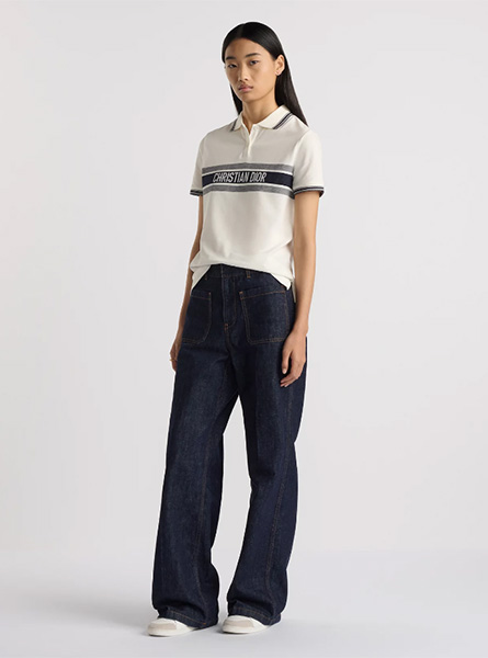 DIOR高仿女装 | 迪奥 A货服装  2025夏季DIOR新款 白色Polo 衫
