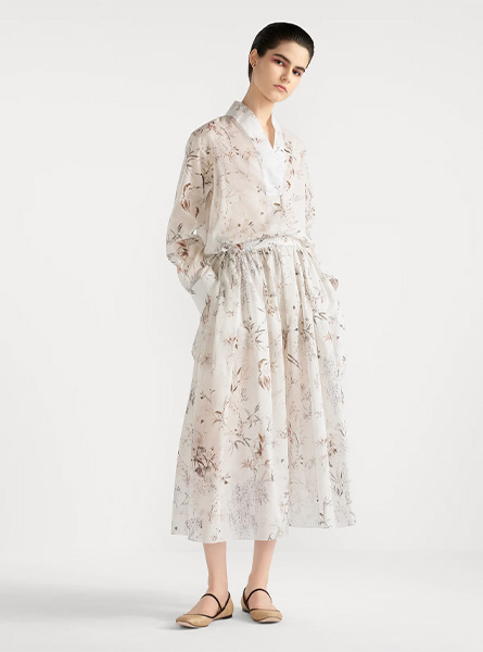 DIOR高仿女装 | 迪奥 A货服装  2025夏季DIOR新款 白色喇叭形半裙