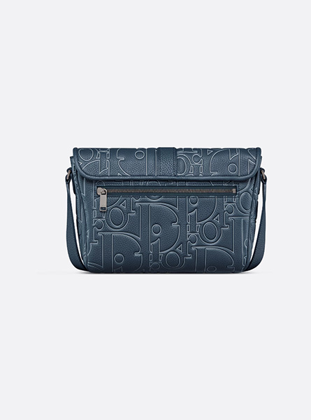 高仿DIOR包包 | A货迪奥男包 2025秋季DIOR新款 海军蓝中号 Dior Daily 翻盖信使包