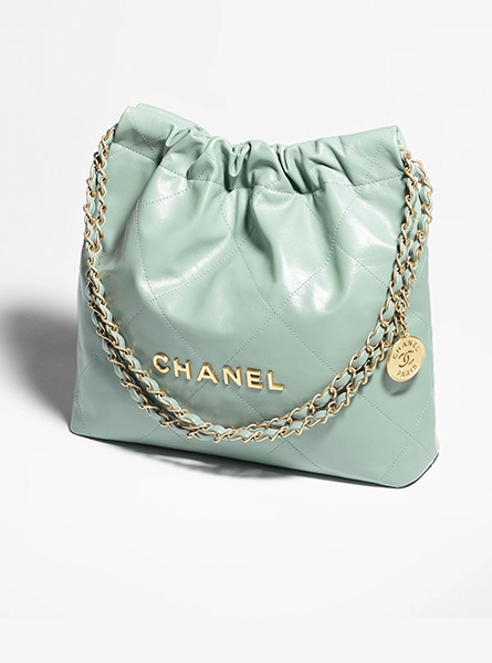 高仿CHANEL包包 | A货香奈儿女包 25高级手工坊系列新款 淡绿色CHANEL 22 小号手袋