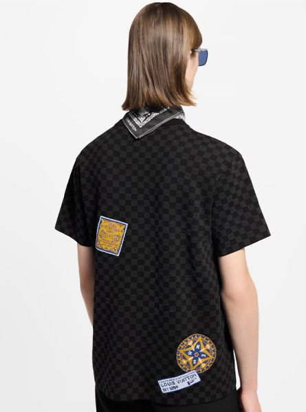 LV高仿男装 | 路易威登 A货服装  2025早秋LV新款 DAMIER 短袖圆领衫