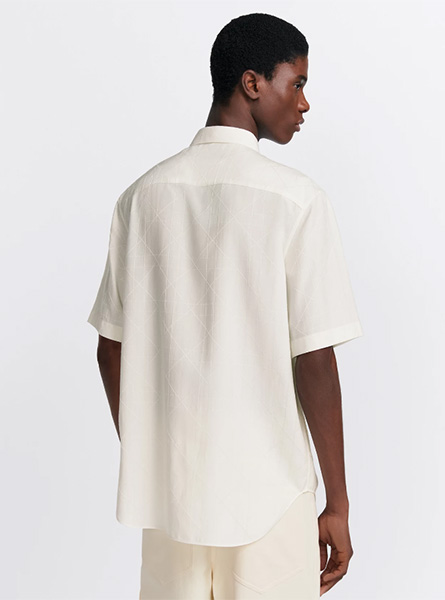 DIOR高仿男装 | 迪奥 A货服装  2025夏季DIOR新款 白色Dior Icons 短袖衬衫