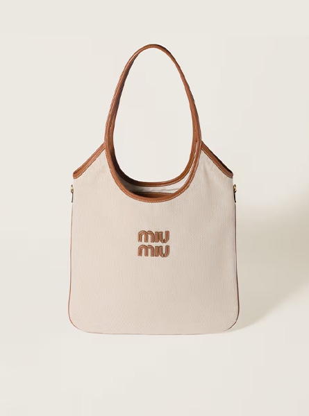 高仿MIUMIU包包  IVY帆布和皮革手袋  李兰迪同款包包