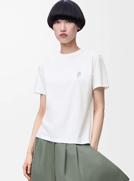 LOEWE高仿女装 | 罗意威A货服装  2025早秋LOEWE新款 白色棉质宽松版型 T 恤