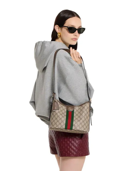 高仿GUCCI包包 | A货古驰女包 2025早秋GUCCI新款 棕色Ophidia系列小号肩背包