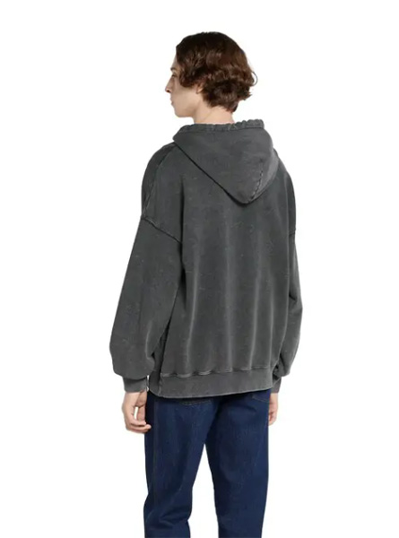 GUCCI高仿男装 | 古驰A货服装  2025早秋GUCCI新款 灰色饰印花双层针织棉卫衣
