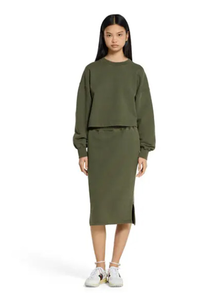 GUCCI高仿女装 | 古驰A货服装  2025早秋GUCCI新款 森林绿饰刺绣针织棉卫衣