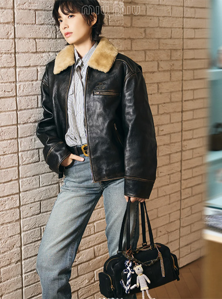 高仿MIUMIU包包 Pocket水洗Nappa皮革手袋 李斯丹妮的摩登夜游