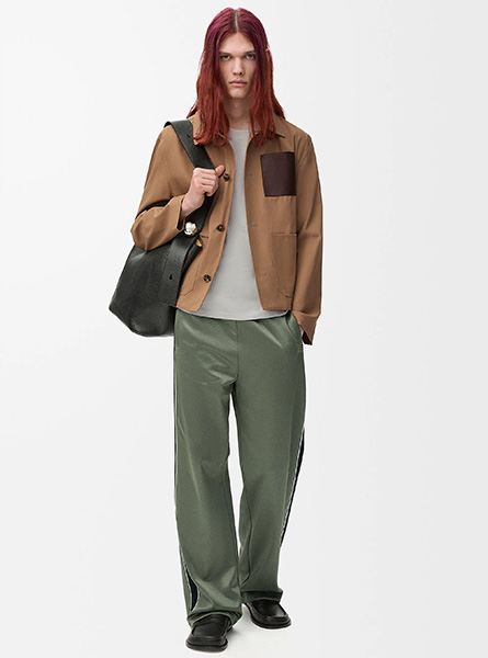 LOEWE高仿男装 | 罗意威A货服装  2025早秋新款 中度灰棉质宽松版型 T 恤