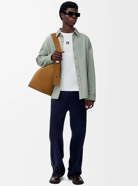 LOEWE高仿男装 | 罗意威A货服装  2025早秋新款 棉质超大版型长袖 T 恤 明星同款