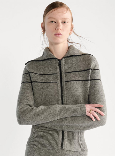 DIOR高仿女装 | 迪奥 A货服装  2025秋冬DIOR新款 灰色双面开衫