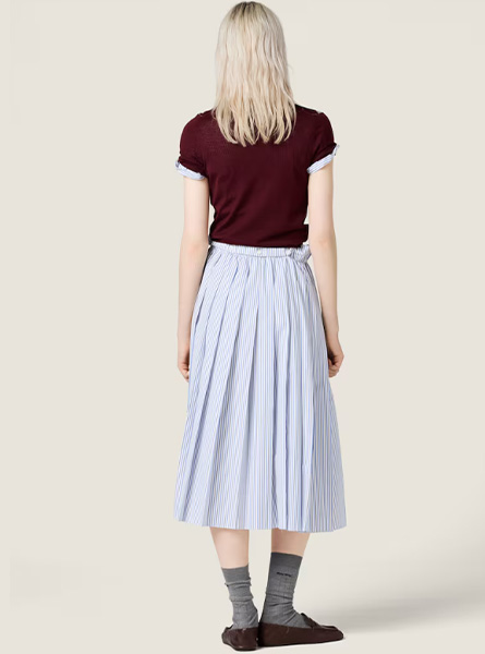 MIUMIU高仿女装 | 缪缪A货服装  2025秋冬MIUMIU新款 酒红色 羊毛 Polo 衫