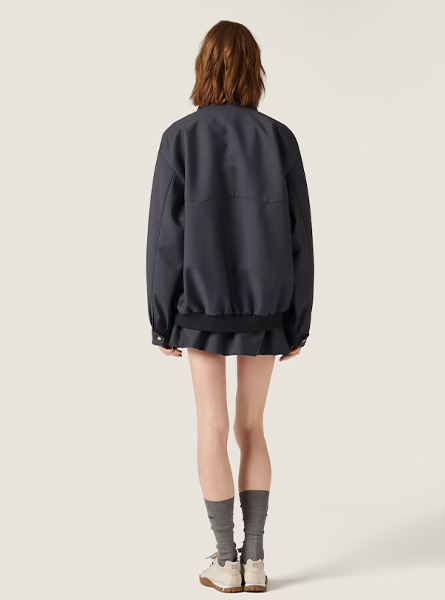 MIUMIU高仿女装 | 缪缪A货服装  2025秋冬MIUMIU新款 赤铁色 粘合小马海毛和针织夹克