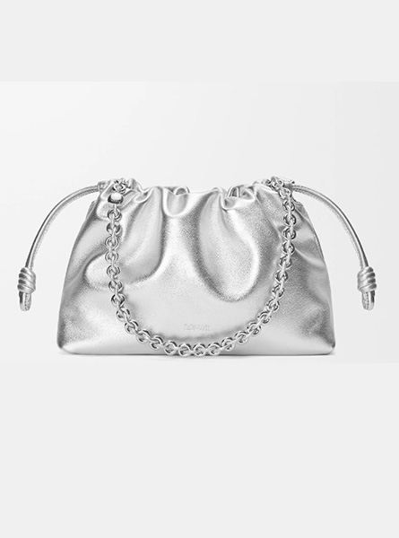 高仿LOEWE包包 中号层压羊皮革 Flamenco Purse 手拿包 杨幂巴黎街拍同款包包