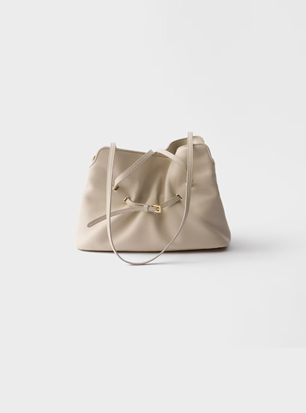 高仿PRADA包包 | A货普拉达女包 2025秋冬PRADA新款 象牙色Prada Dada 小号Nappa皮革手袋
