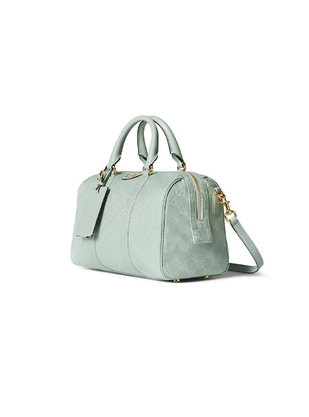 高仿GUCCI包包 | A货古驰女包 2025秋冬GUCCI新款 冰蓝色 Ophidia系列中号波士顿包