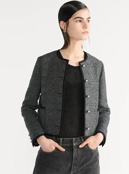 DIOR高仿女装 | 迪奥 A货服装  2025秋冬DIOR新款 灰色短款外套