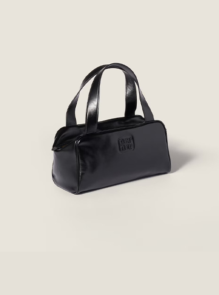 高仿MIUMIU包包 | A货缪缪包包 2025秋冬MIUMIU新款 黑色皮革手提包