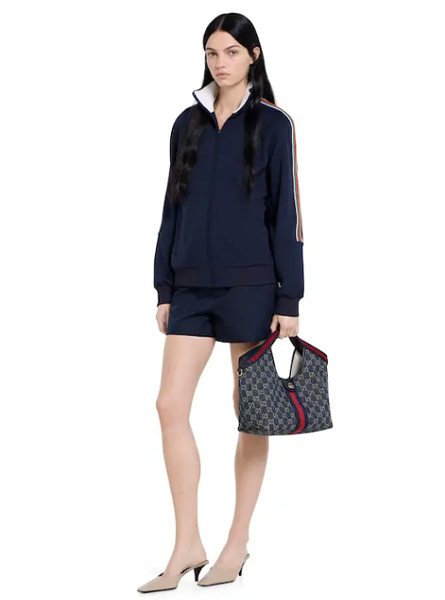 高仿GUCCI包包 | A货古驰女包 2025秋冬GUCCI新款 蓝色 Gucci Giglio系列小号托特包