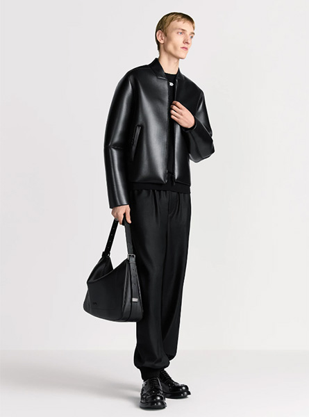 高仿DIOR包包 | A货迪奥男包 2025秋冬DIOR新款 黑色大号 Dior Slider 拉链水饺包