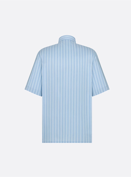 DIOR高仿男装 | 迪奥 A货服装  2025秋冬DIOR新款 蓝色短袖衬衫