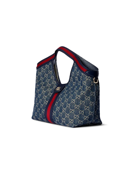 高仿GUCCI包包 | A货古驰女包 2025秋冬GUCCI新款 蓝色 Gucci Giglio系列小号托特包