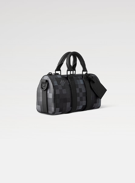 高仿LV包包 | A货LV男包 2025秋冬LV新款 黑色KEEPALL BANDOULIÈRE 25 手袋 M14919