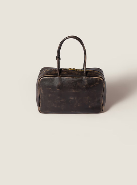 高仿MIUMIU包包 | A货缪缪包包 2025秋冬MIUMIU新款 咖啡棕 Beau Nappa皮革手袋