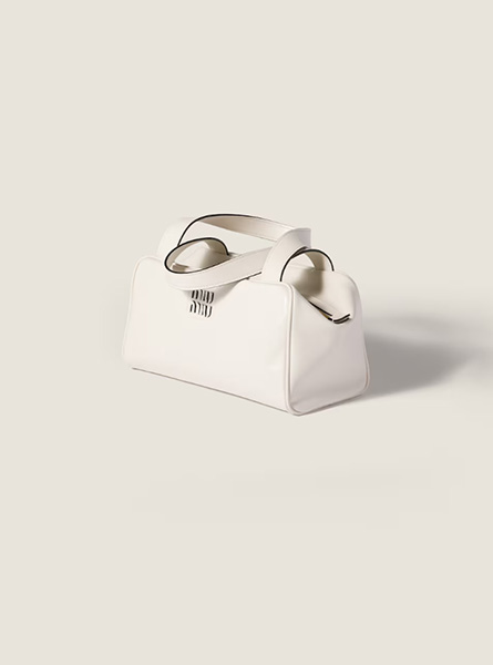 高仿MIUMIU包包 | A货缪缪包包 2025秋冬MIUMIU新款 白色皮革手提包