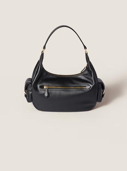 高仿MIUMIU包包 | A货缪缪包包 2025秋冬MIUMIU新款 黑色Pocket皮革包