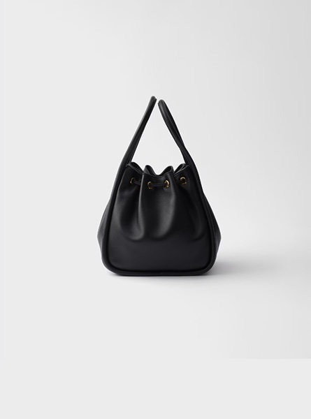 高仿PRADA包包 | A货普拉达女包 2025秋冬新款 黑色Prada Darling 皮革迷你水桶包