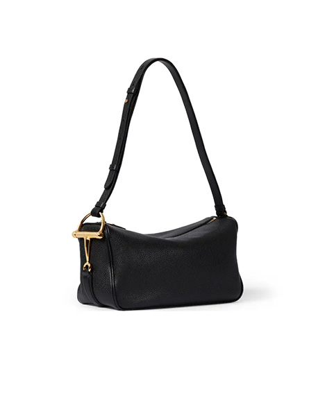 高仿GUCCI包包 | A货古驰女包 2025秋冬GUCCI新款 黑色 Gucci Half Horsebit系列中号肩背包