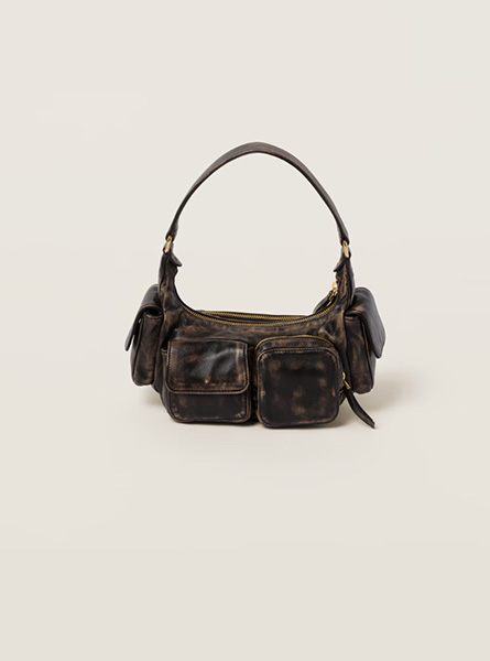 高仿MIUMIU包包 | A货缪缪包包 2025秋冬MIUMIU新款 咖啡棕 Pocket软羊革手袋