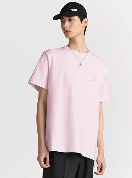 DIOR高仿男装 | 迪奥 A货服装  2025秋冬DIOR新款 粉色宽松版型 T 恤