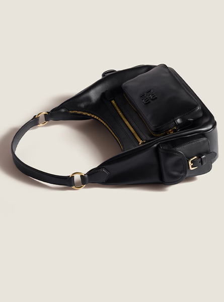 高仿MIUMIU包包 | A货缪缪包包 2025秋冬MIUMIU新款 黑色Pocket皮革包