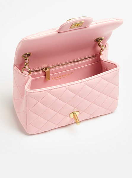 高仿CHANEL包包 | A货香奈儿女包 2025/26秋冬预告系列 淡粉红迷你口盖包