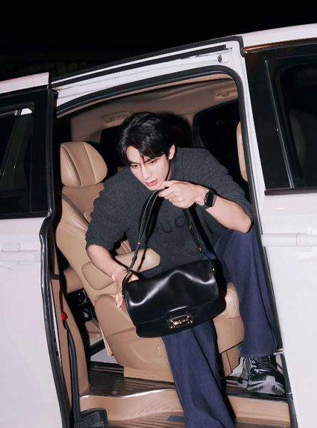 高仿GUCCI包包 Gucci Horsebit 1955系列中号肩背包 宋威龙  Gucci 米兰时装周