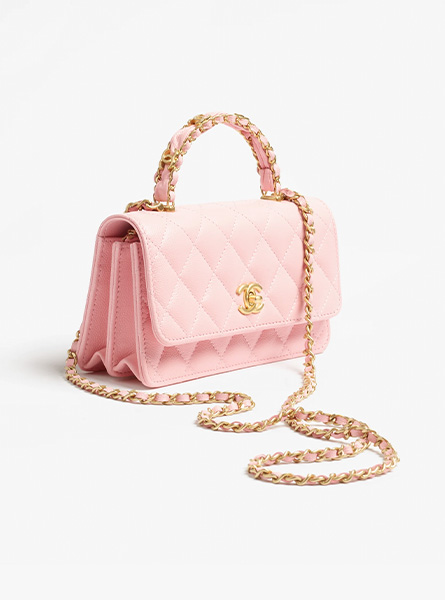 高仿CHANEL包包 | A货香奈儿女包 2025/26秋冬预告系列 淡粉红手提包