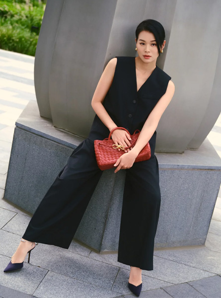 高仿BV包包 小号横款Andiamo手提包 胡杏儿同款包包