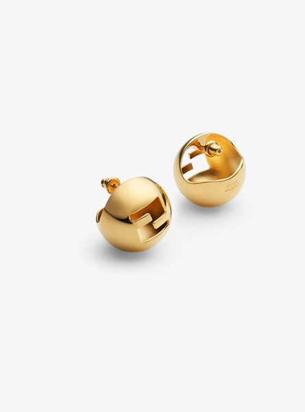 高仿饰品 FENDI Sphera耳环 唐嫣米兰时装周路透