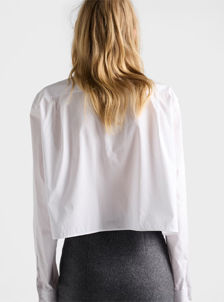 PRADA高仿女装 | 普拉达 A货服装  2025秋冬PRADA新款 府绸质感衬衫