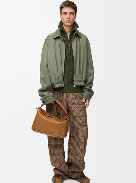 LOEWE高仿男装 | 罗意威A货服装  2025秋冬新款 棉质腰带夹克