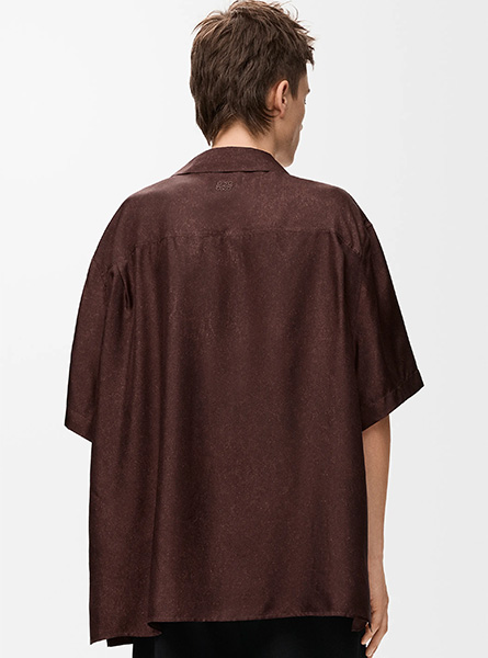 LOEWE高仿男装 | 罗意威A货服装  2025秋冬新款 丝绸短袖衬衫